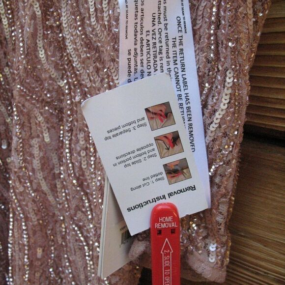 Mac Duggal 93574 Womens Pink Beaded Puff Sleeve Trumpet Gown - Picture 15 of 15